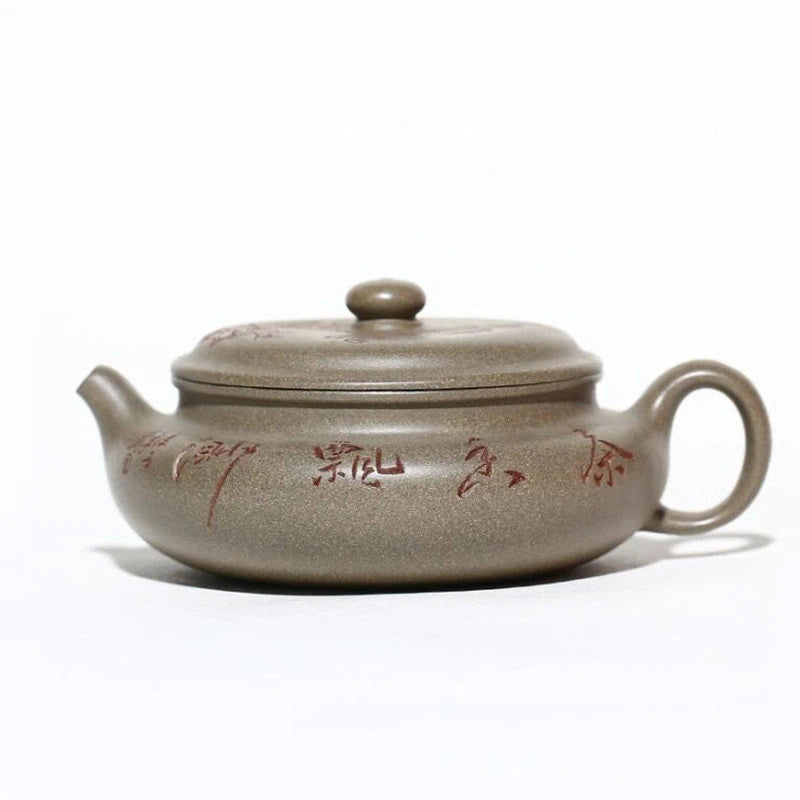 160ml Yixing Purple Clay Teapots Famous Handmade Tea Pot Raw Ore Grey Section Mud Kettle Chinese High-end Zisha Tea Set Teaware