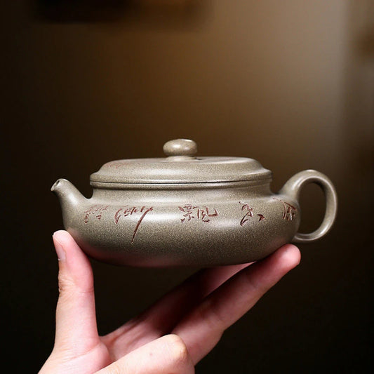 160ml Yixing Purple Clay Teapots Famous Handmade Tea Pot Raw Ore Grey Section Mud Kettle Chinese High-end Zisha Tea Set Teaware
