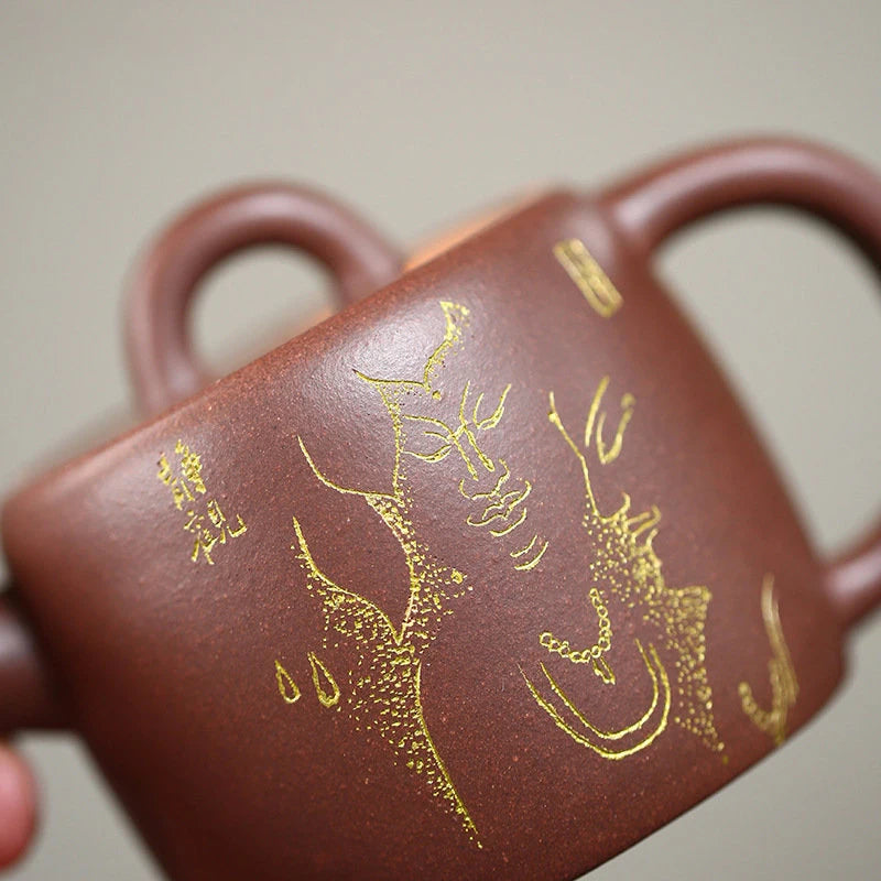 160ml Yixing Purple Clay Teapots Handmade Tea Pot Raw Ore Purple Mud Kettle Chinese High-end Zisha Tea Set Collection Gifts