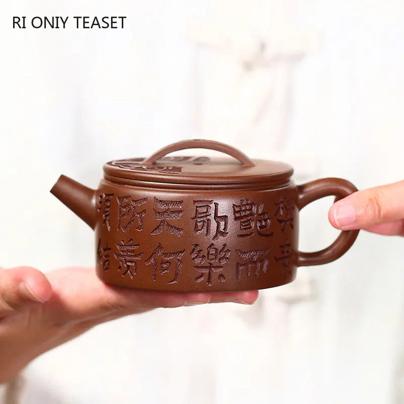 160ml Yixing Raw Ore Purple Clay Teapots Chinese Famous Handmade Large Caliber Tea Pot Kettle High-end Zisha Tea Set Teaware
