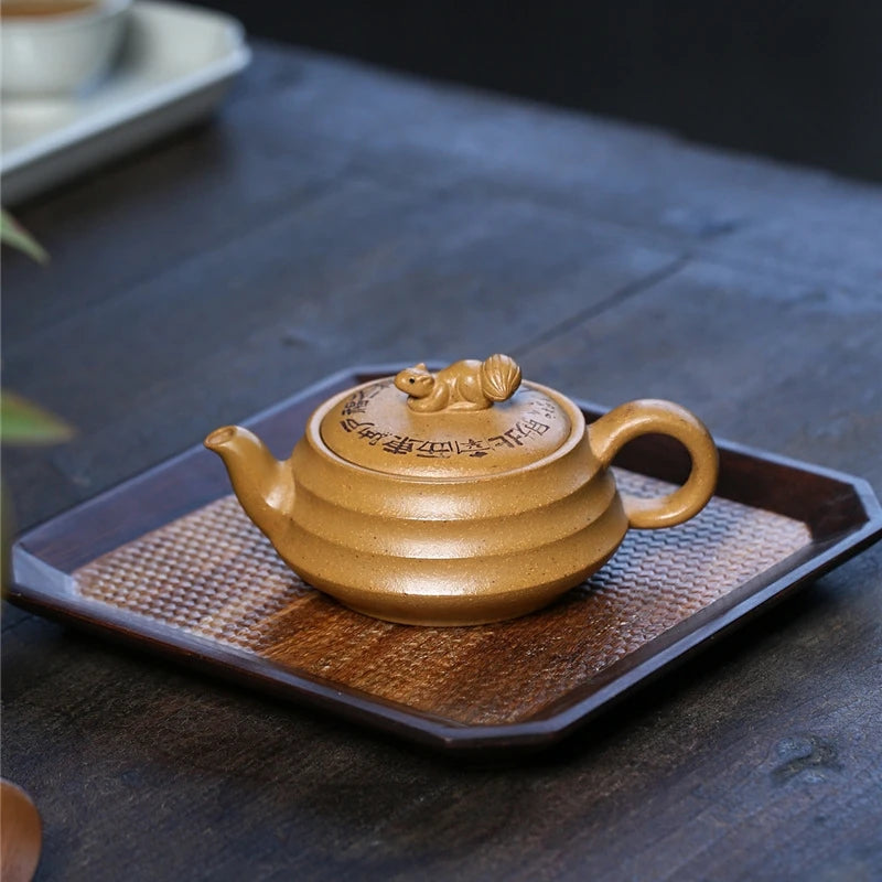 160ml marked tea pot real yixing zisha duan clay handmade master pots with 7 infuser holes on sales free shipping made in China