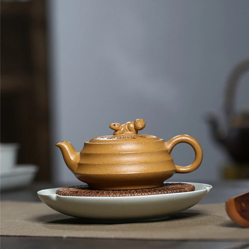 160ml marked tea pot real yixing zisha duan clay handmade master pots with 7 infuser holes on sales free shipping made in China