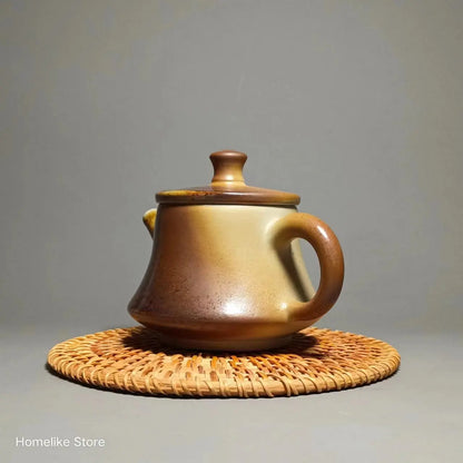 165ml Chaishao Chai-fired Jianshui Clay Pure Handmade Base-shapedTeaPot(Not Yixing Zisha) Kung Fu Tea Set Drinkware Tea Ceremony