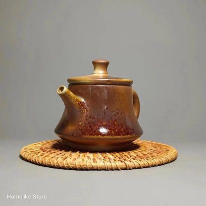 165ml Chaishao Chai-fired Jianshui Clay Pure Handmade Base-shapedTeaPot(Not Yixing Zisha) Kung Fu Tea Set Drinkware Tea Ceremony