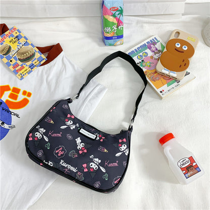 Cute Hello Kitty Mymelody Kuromi Underarm Bag Handbag Shoulder Bag Tote Girls
