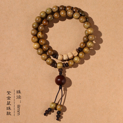 Old Material Green Sandalwood Buddha Bead Bracelet Sandalwood Bracelet