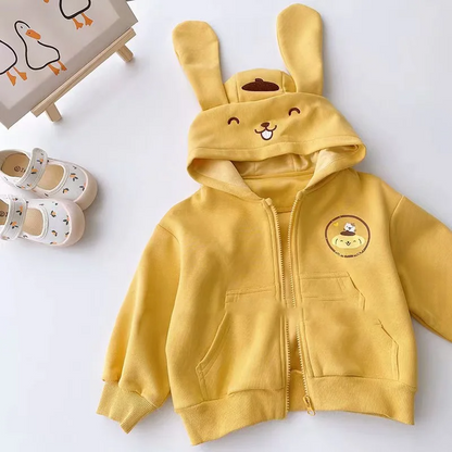 Cinnamoroll Kuromi Jacket Children Autumn Overcoat Printing Long Sleeved Tops