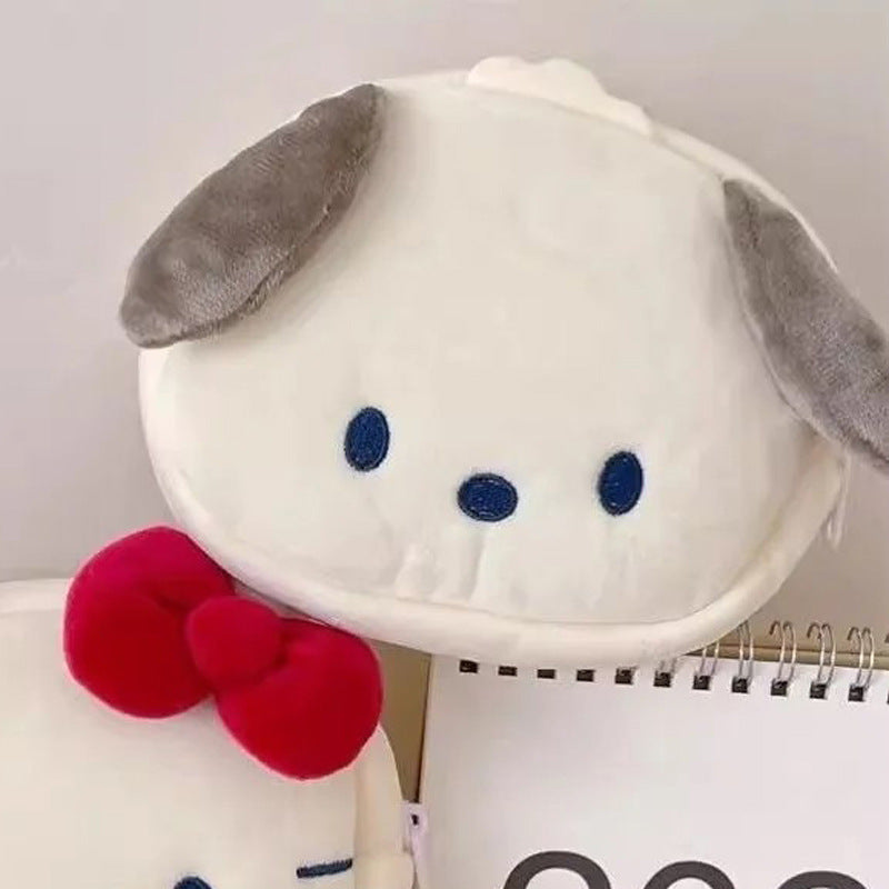 HelloKitty Plush Makeup Bag Zero Wallet Cartoon Cute Girl Storage Bag
