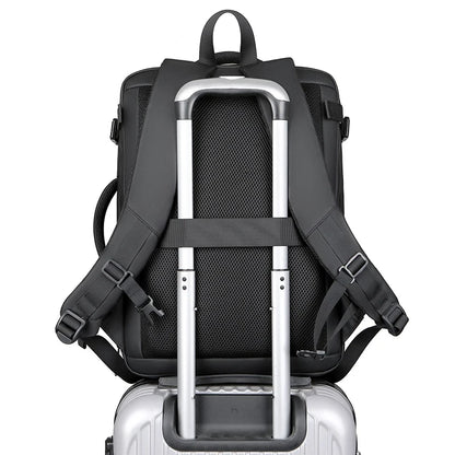 17.3''Hard Shell Backpack Men's Business Laptop Backpack Thickened 50L Large Capacity Travel Bag Fashion Trend Computer Backpack