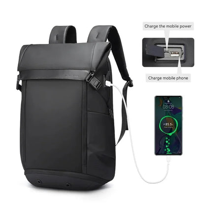 17.3 Inch Laptop Backpck For Men Large Capacity Exapandable 40L Backpack Waterproof Outdoor Travel Backpack W/USB Charging Port