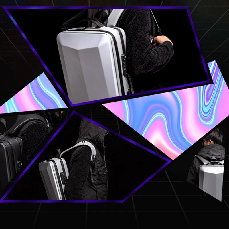 17.3''Laptop Backpack For Men High Quality Bag Commuting Business Backpack Plastic Waterproof Bag Work Hard Shell Computer Bag