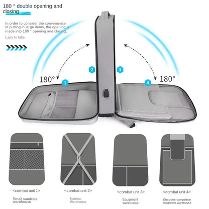 17.3''Laptop Backpack For Men High Quality Business Backpack Hard Shell Waterproof Travel Bag With USB Charging Computer Bag