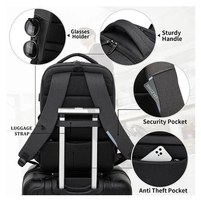 17.3''Large Capacity Backpack Oxford Bag USB Port Business Bag Laptop Backpack For Men Multifunctional Backpack Camping backpack