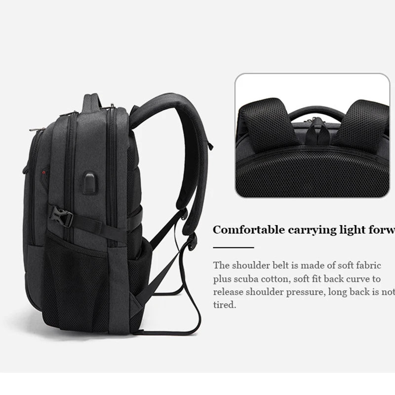 17.3''Large Capacity Backpack Oxford Bag USB Port Business Bag Laptop Backpack For Men Multifunctional Backpack Camping backpack
