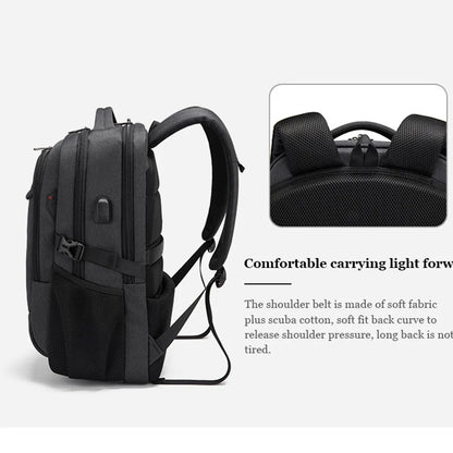 17.3''Large Capacity Backpack Oxford Bag USB Port Business Bag Laptop Backpack For Men Multifunctional Backpack Camping backpack