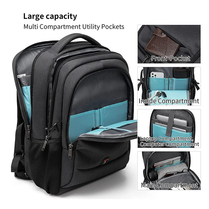 17.3''Large Capacity Backpack Oxford Bag USB Port Business Bag Laptop Backpack For Men Multifunctional Backpack Camping backpack