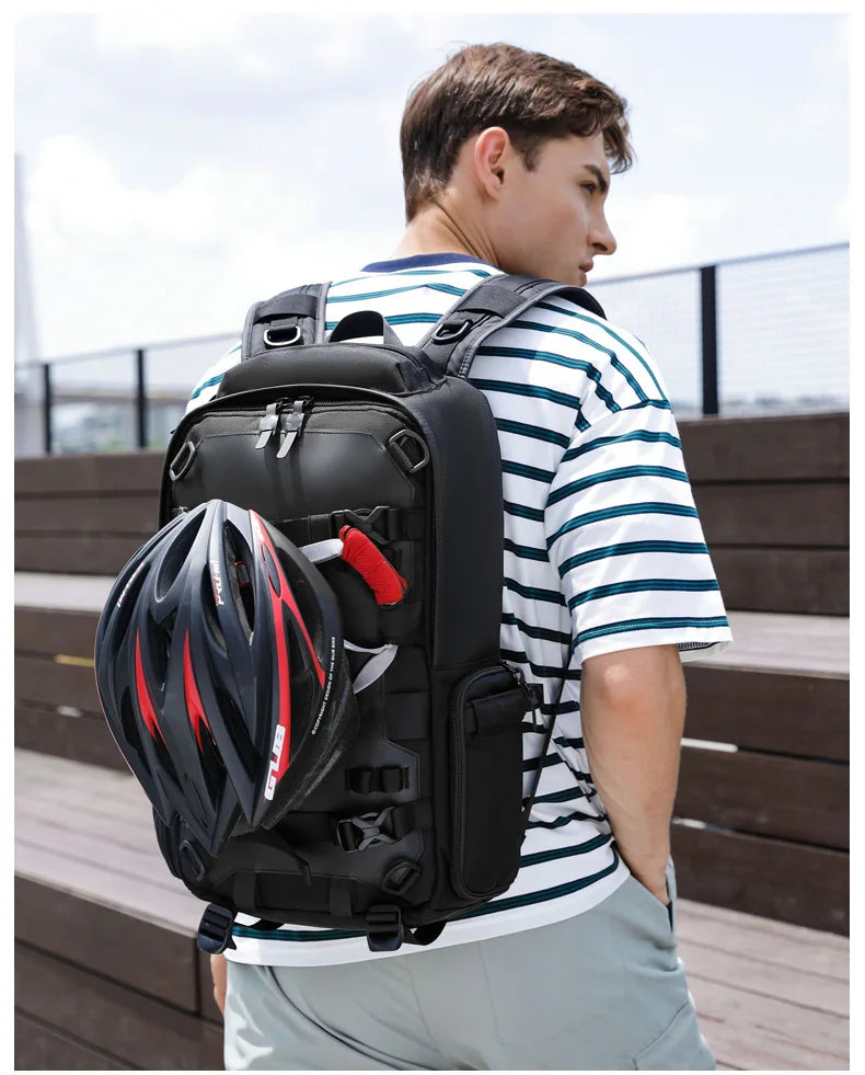 17.3 inch Military tactical shoulder Men  Travel Backpack Outdoor Waterproof Rider Cycling Sports Motorcycle Helmet Backpack
