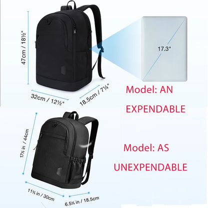 17.3inch Large Travel Backpack Men BAGSMART Computer Laptop Backpacks with USB Charging Part Expandable School Bag for Women