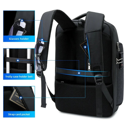17 Inch Laptop Backpack With USB Charging Men's Backpacks Large Capacity Business Waterproof For Teenage