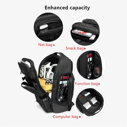 17' Laptop Large Capacity High Quality Backpacks Waterproof USB Charging Travel Backpack Men Business Multifunction Backpack