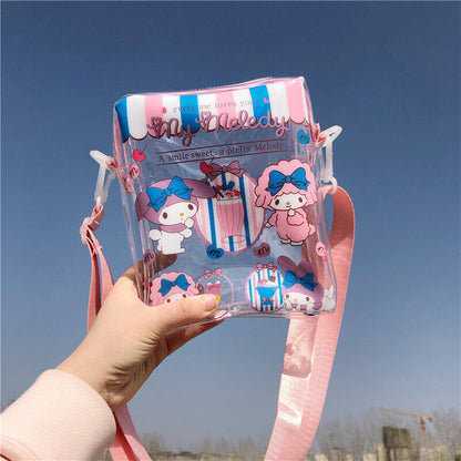 Kuromi My Melody Cinnamoroll Transparent Crossbody Bag Shoulder Bag Handbag Gift