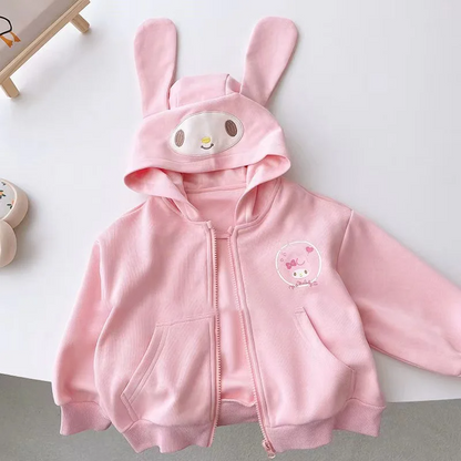 Cinnamoroll Kuromi Jacket Children Autumn Overcoat Printing Long Sleeved Tops