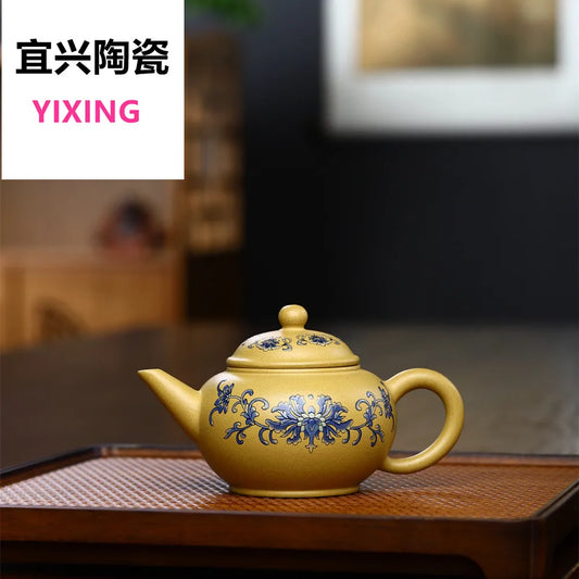 170ML Small Capacity Real Handmade Yixing Kettle Raw Ore Duan Mud Clay Teapot Golden Teaware Kun Fu Zisha Tea Pot