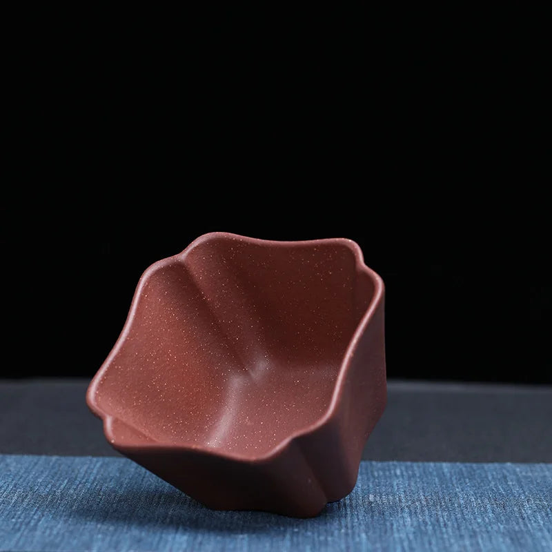 170cc Chinese Yixing Purple Clay Teacup Portable Meditation Cup Handmade Boutique Tea Bowl Master Cup Customized Tea Set