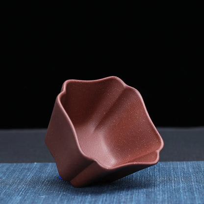 170cc Chinese Yixing Purple Clay Teacup Portable Meditation Cup Handmade Boutique Tea Bowl Master Cup Customized Tea Set