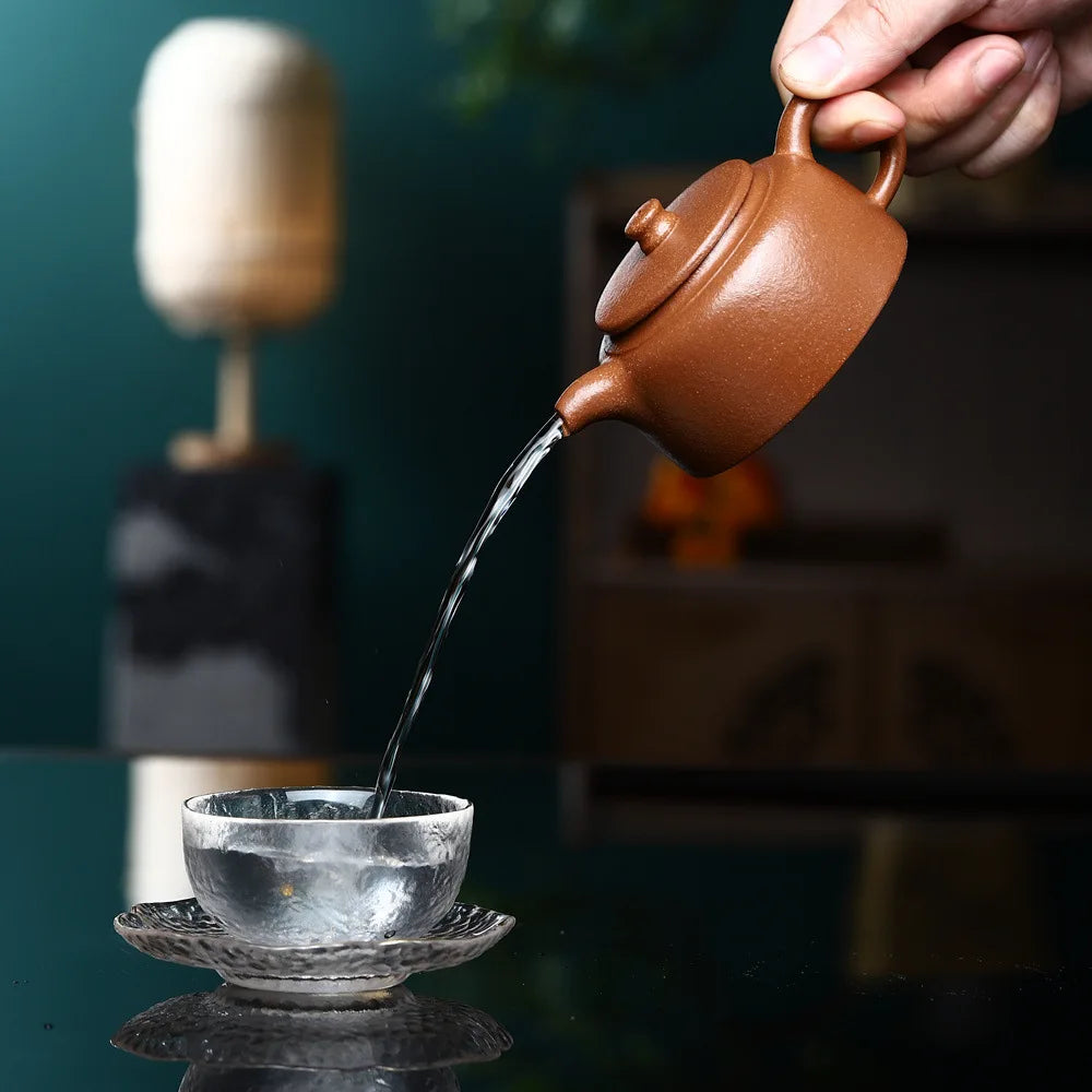 170cc Chinese Yixing Small Teapot Handmade Purple Clay Aged ZiNi jinglan Tea Pot Zisha