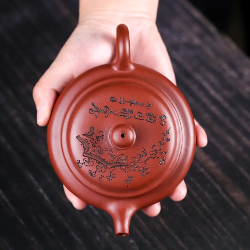 170cc Yixing Handmade Yixing clay teapot Original Mine Dragon Blood Sand Zen Tea One Taste One Tile Kung Fu Tea Set Chinese