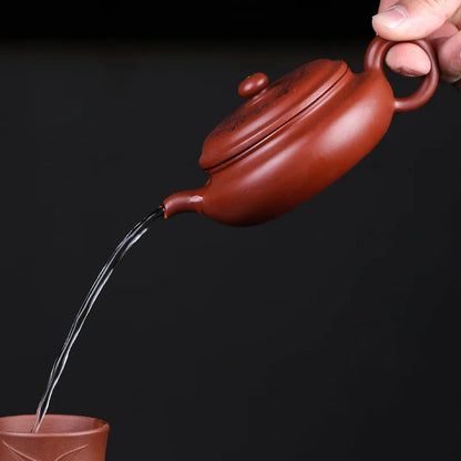 170cc Yixing Handmade Yixing clay teapot Original Mine Dragon Blood Sand Zen Tea One Taste One Tile Kung Fu Tea Set Chinese