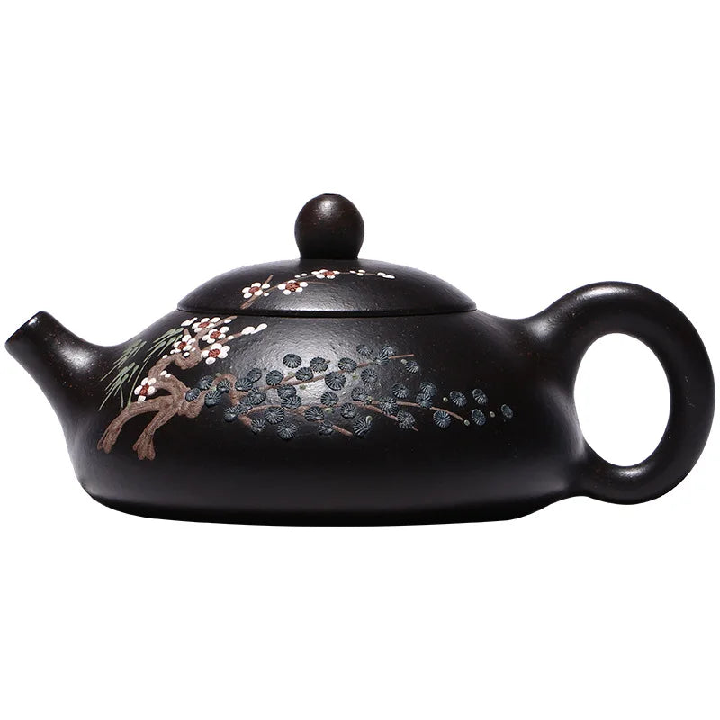 170cc Yixing Purple Clay Teapot Famous Handmade Ball Hole Filter Xishi Chinese Authentic Zisha Tea Set Kettle Customized Gifts