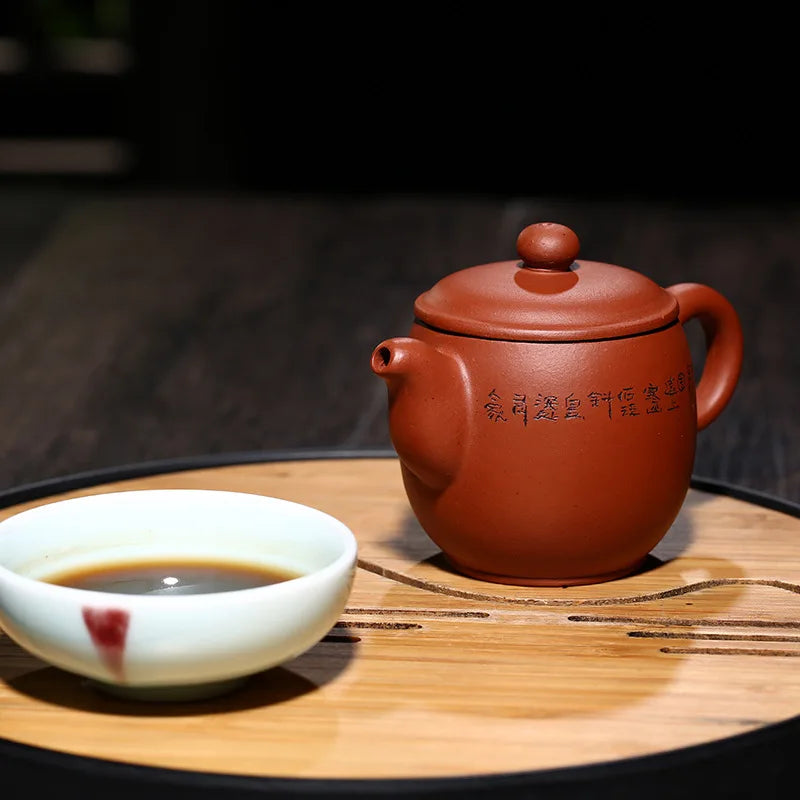 170cc Yixing Zisha Tea Pot Black Pu'er Tea Teapot Pure Hand-made Promotional Shopkeeper Recommended Purple Sand Hand Carved