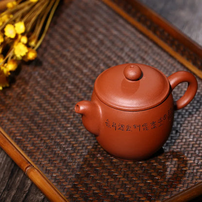 170cc Yixing Zisha Tea Pot Black Pu'er Tea Teapot Pure Hand-made Promotional Shopkeeper Recommended Purple Sand Hand Carved