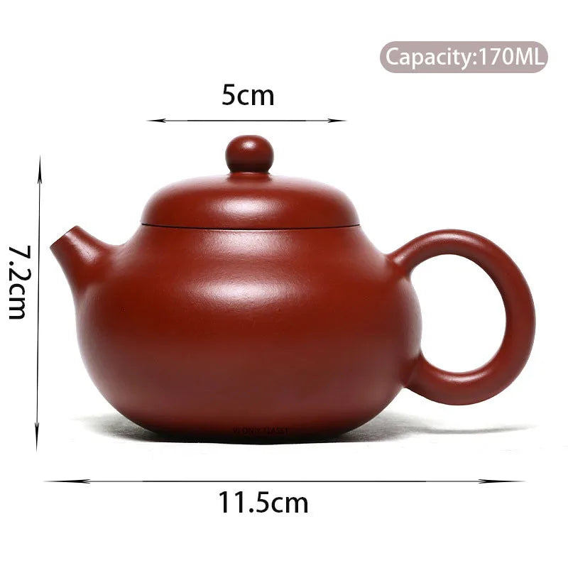 170ml Authentic Chinese Yixing Purple Clay Teapots Famous Artists Handmade Dahongpao Mud Tea Pot Kettle Zisha Tea Set Teaware