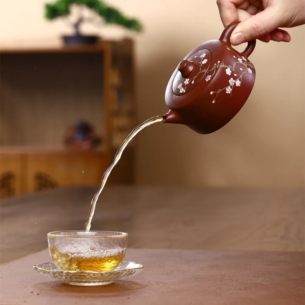 170ml Authentic Yixing Purple Clay Teapot Master Handmade Kettle Custom Beauty Tea Infuser Chinese Zisha Tea Accessories