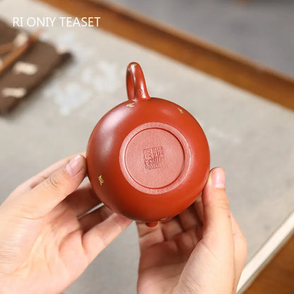 170ml Chinese Yixing Authentic Purple Clay Teapots Beauty Kettle Famous Artists Handmade Xishi Tea Pot Raw Ore Zisha Tea Set