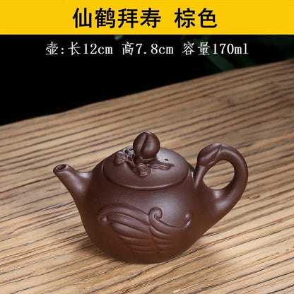 170ml Chinese Yixing Handmade Tea Pot Purple Clay Teapot Beauty Kettle Home Dahongpao Customized Teaware Tea Ceremony Tea Set