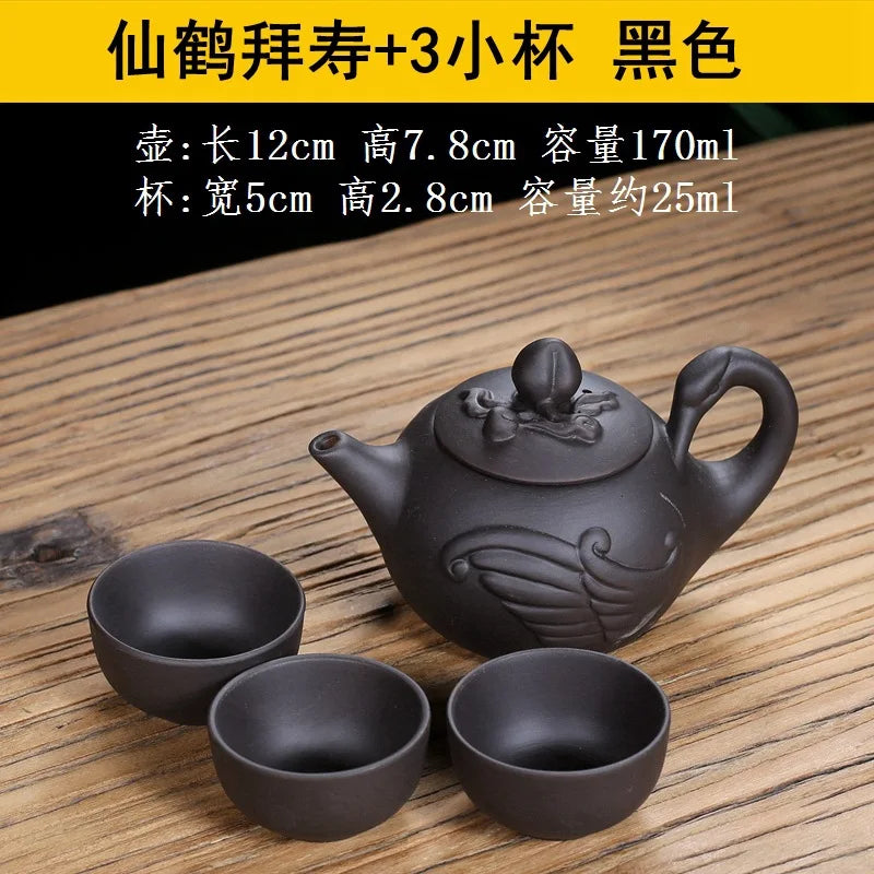 170ml Chinese Yixing Handmade Tea Pot Purple Clay Teapot Beauty Kettle Home Dahongpao Customized Teaware Tea Ceremony Tea Set