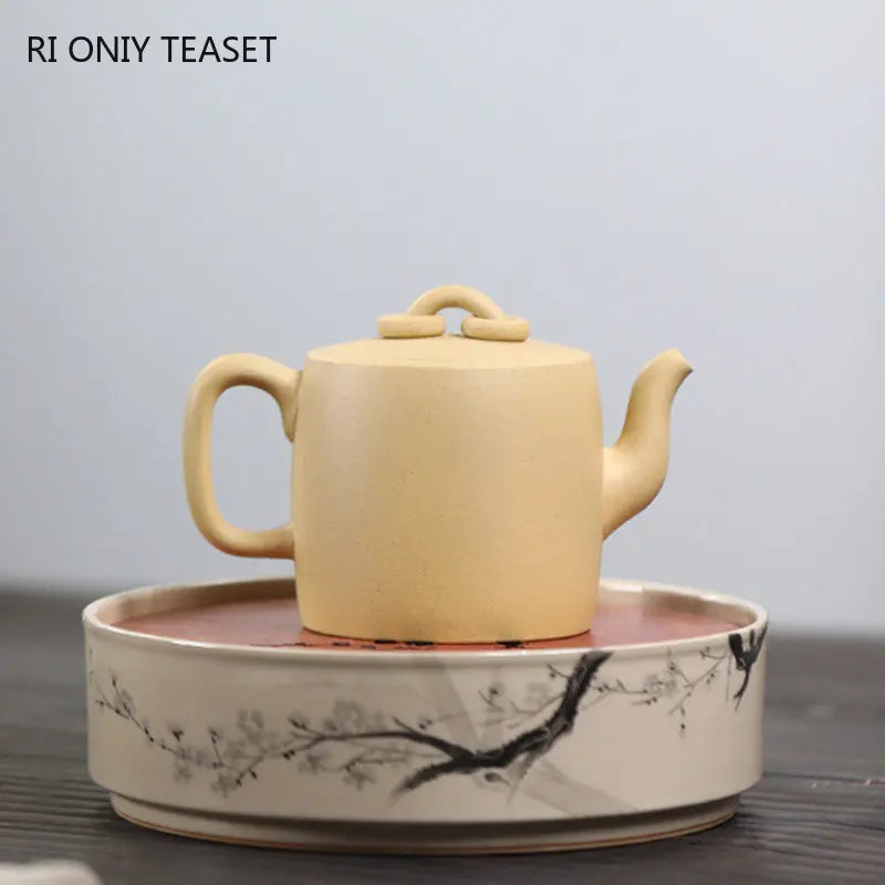 170ml Chinese Yixing High-end Handmade Purple Clay Teapots Famous Mud-painted Landscape Pattern Tea Pot Kettle Zisha Tea Set