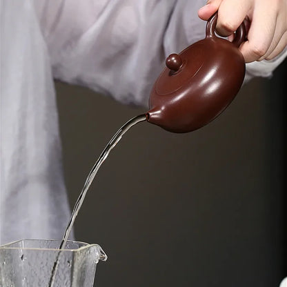 170ml Chinese Yixing Purple Clay Teapot Famous Handmade Xishi Tea Pot Raw Ore Zhu Mud Kettle Authentic Zisha Tea Set Accessories