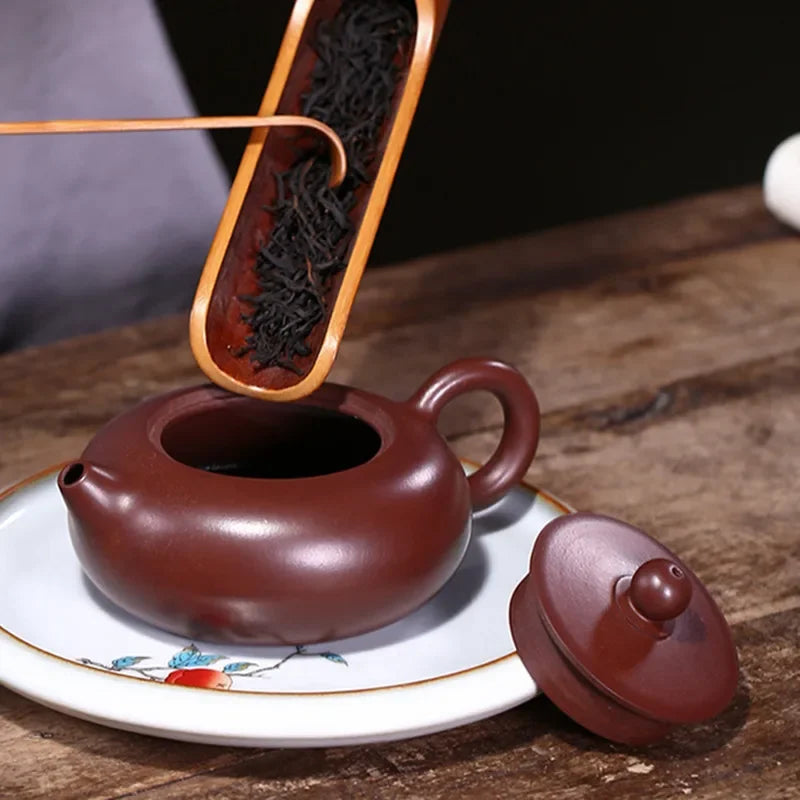 170ml Chinese Yixing Purple Clay Teapot Famous Handmade Xishi Tea Pot Raw Ore Zhu Mud Kettle Authentic Zisha Tea Set Accessories