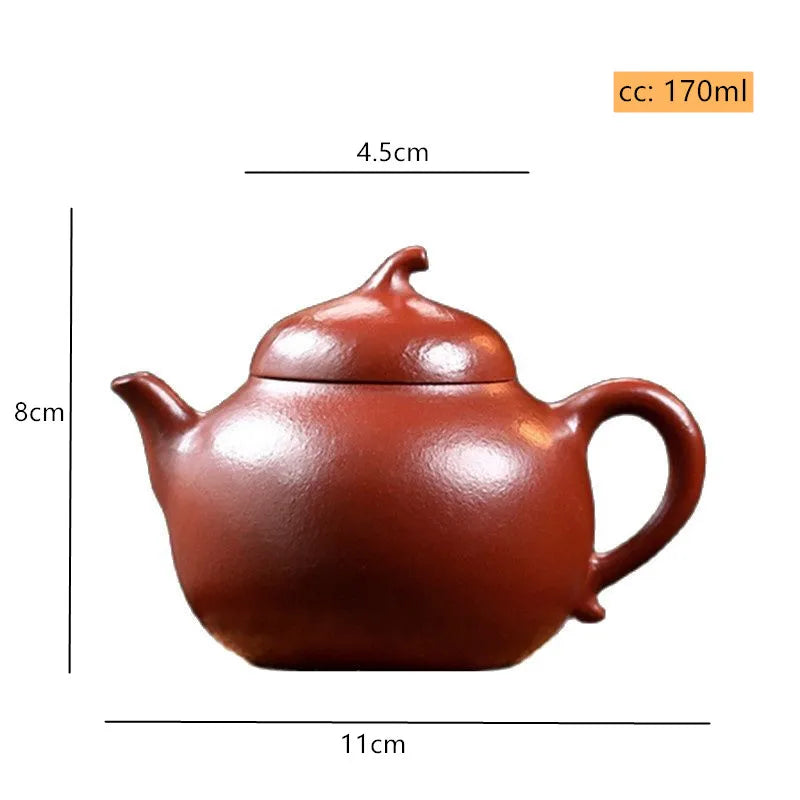 170ml Chinese Yixing Purple Clay Teapot Handmade Zhu Mud Beauty Kettle High Quality Zisha Tea Accessories Custom Filter Teaware