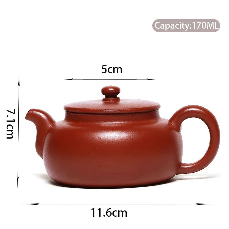 170ml Chinese Yixing Purple Clay Teapot Master Handmade Tea Pot Raw Ore Dahongpao Mud Beauty Kettle Authentic Zisha Tea Set