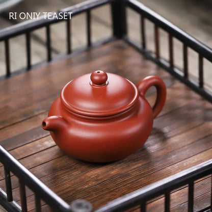170ml Chinese Yixing Purple Clay Teapots Famous Artists Handmade Antique Tea Pot Raw Ore Dahongpao Kettle Zisha Tea Set Teaware
