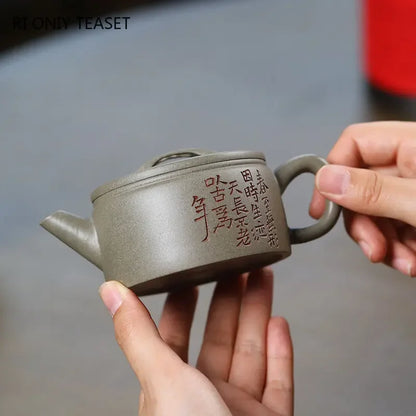 170ml Chinese Yixing Purple Clay Teapots Famous Handmade Large Caliber Tea Pot Kettle High-end Zisha Tea Set Collection Gifts