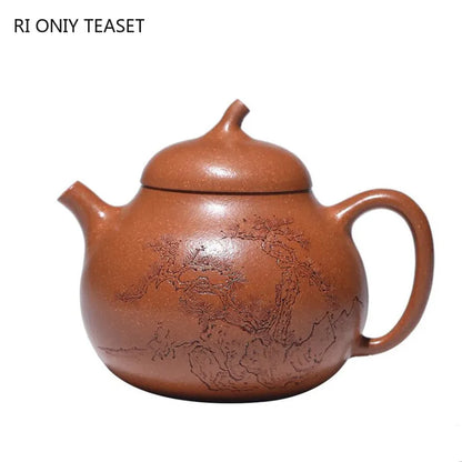 170ml Chinese Yixing Purple Clay Teapots Famous Handmade Tea Pot Raw Ore Section Mud Kettle High-end Zisha Tea Set Collection