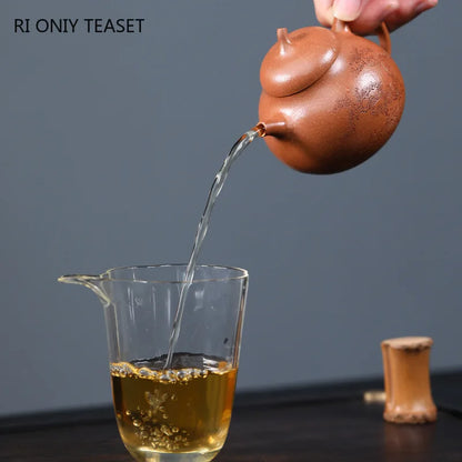 170ml Chinese Yixing Purple Clay Teapots Famous Handmade Tea Pot Raw Ore Section Mud Kettle High-end Zisha Tea Set Collection