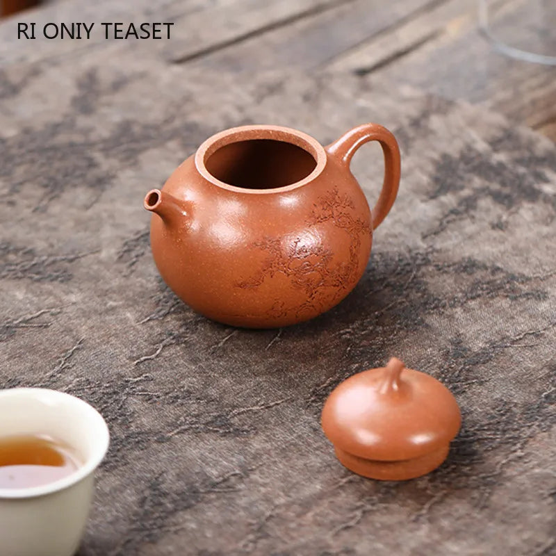 170ml Chinese Yixing Purple Clay Teapots Famous Handmade Tea Pot Raw Ore Section Mud Kettle High-end Zisha Tea Set Collection